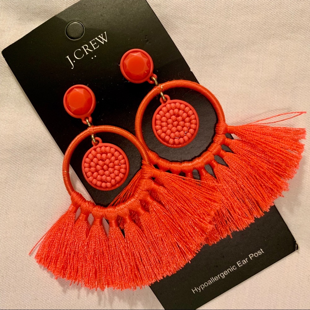 J. Crew Salmon Earrings